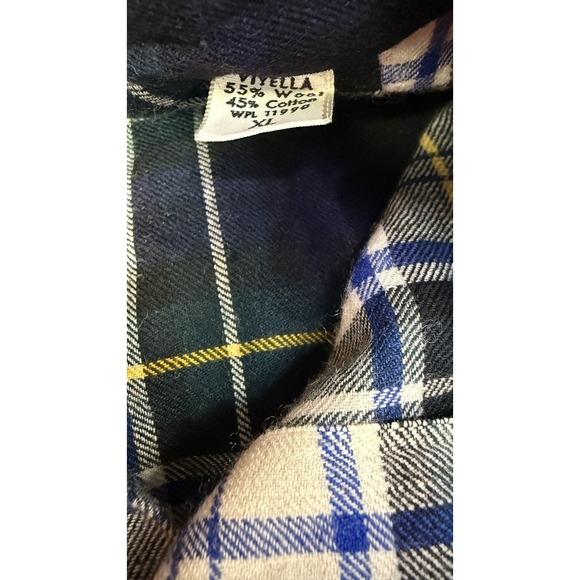Vintage  Viyella Woven In Scotland Wool/cotton Button Down X-Large 3b4 - Picture 4 of 10